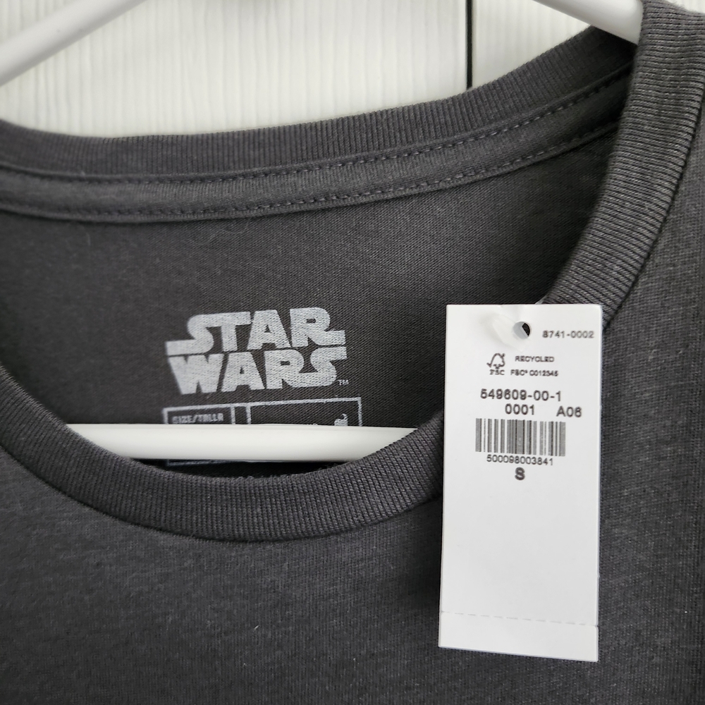 Star Wars Men's Black Graphic X-Wing and Death Star Tee - Picture 2 of 3